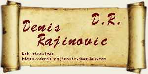 Denis Rajinović vizit kartica